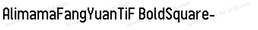 AlimamaFangYuanTiF BoldSquare字体转换